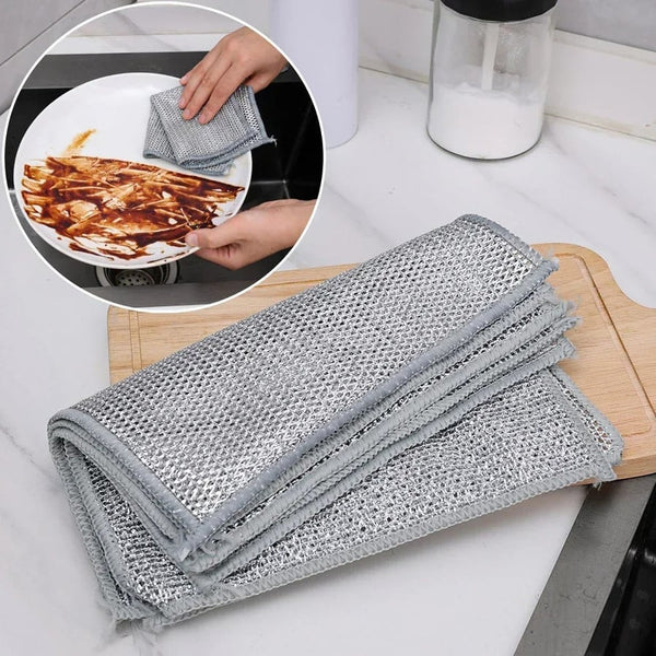 Double Layer Steel Scrub Cloth