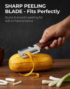 2-in-1 Serrated Peeling Knife Premium Vegetable Peeler