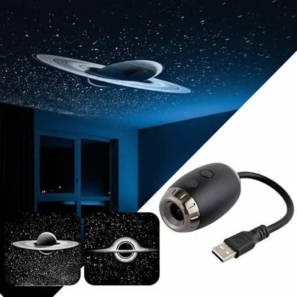 2-in-1 Mini Galaxy Star Projector Night Light