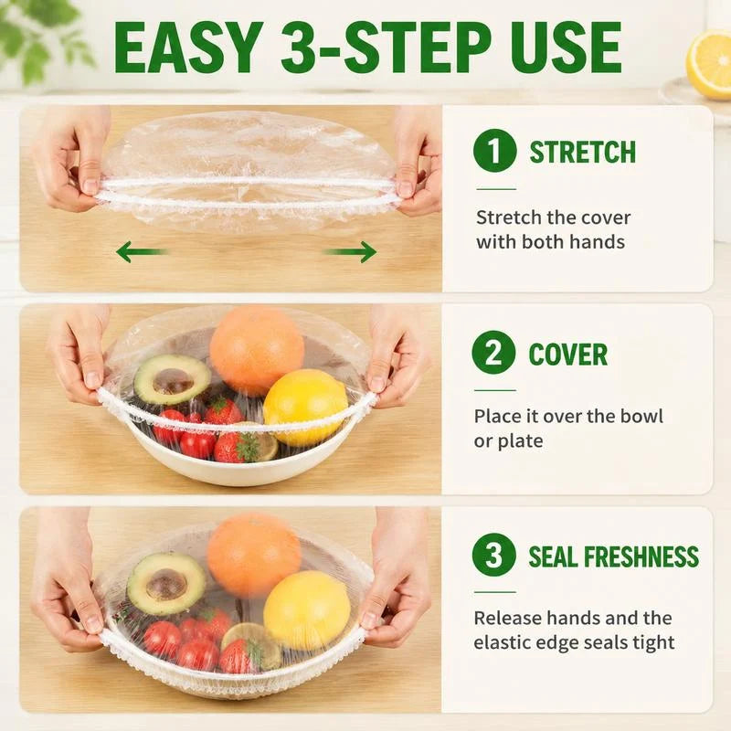 Elastic Disposable Food Covers Set