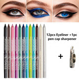 12 Color Eyeliner Pencil