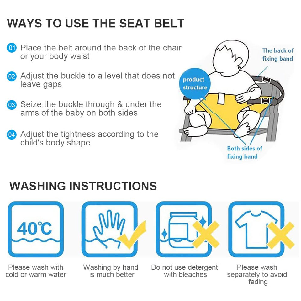 Portable High Chair Safety Harness