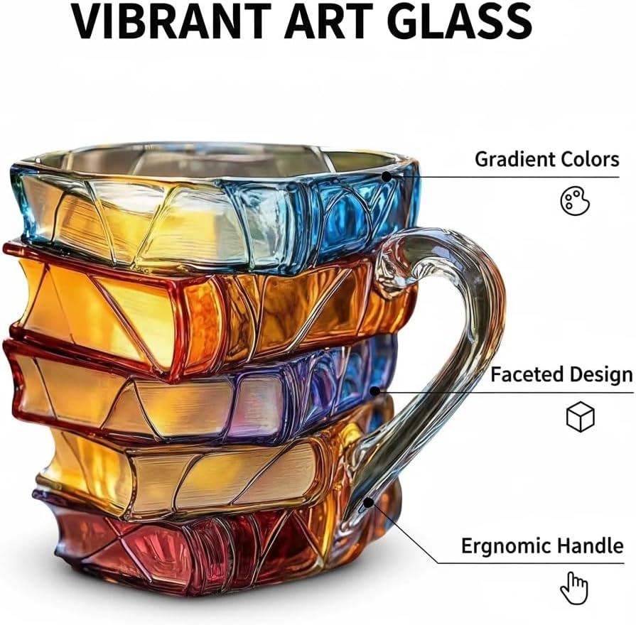 Painted Book Mug
