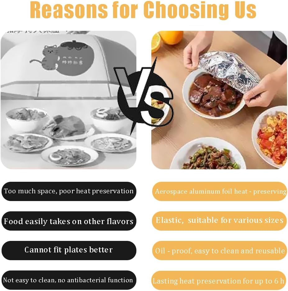REUSABLE ALUMINUM FOIL FOOD COVER