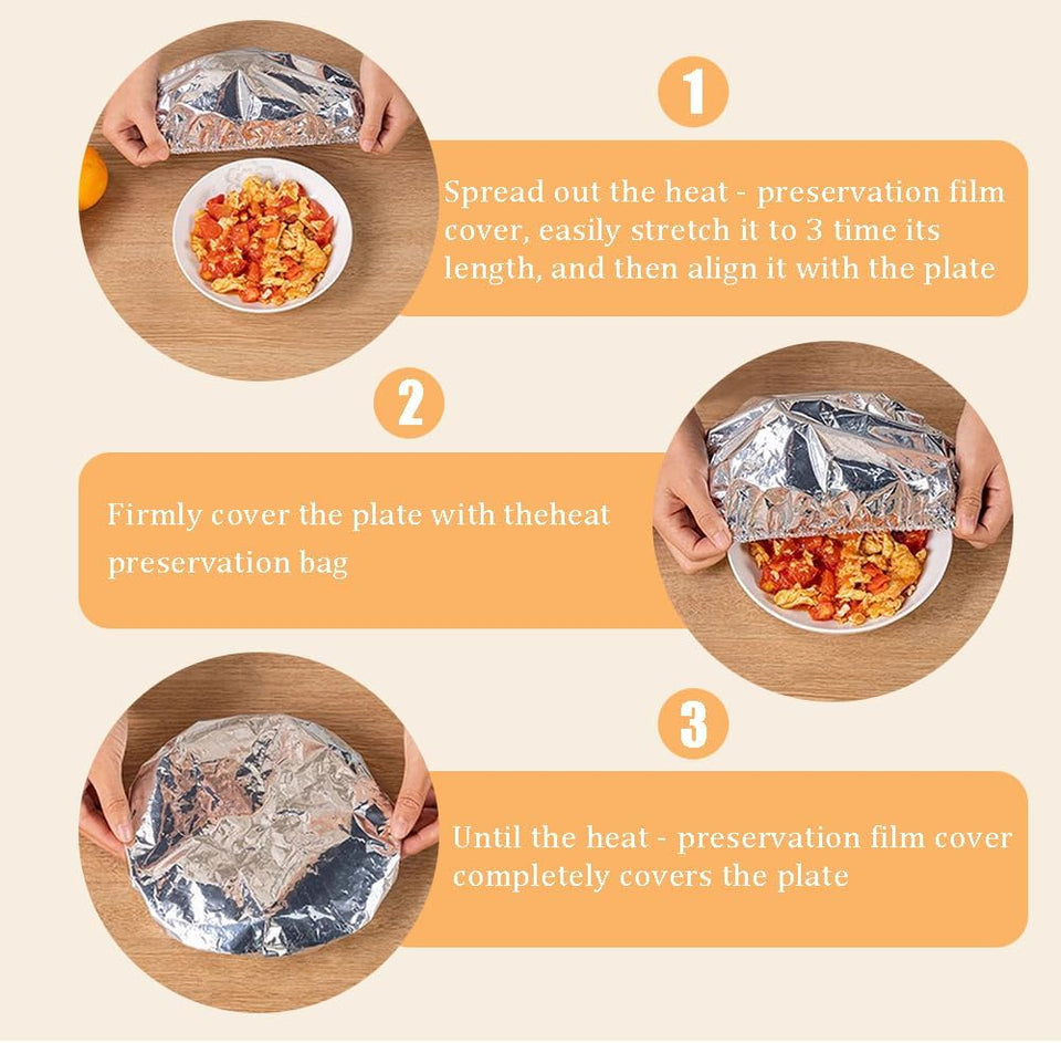 REUSABLE ALUMINUM FOIL FOOD COVER