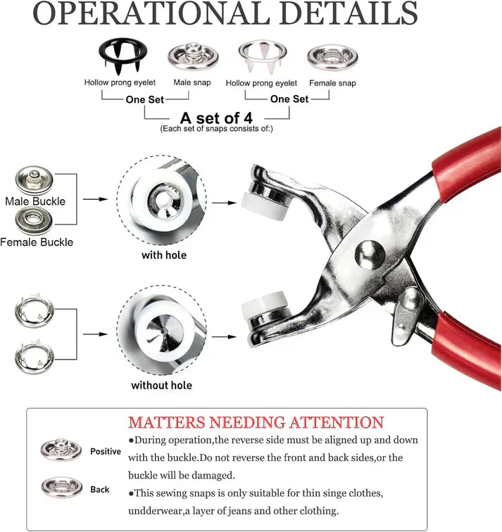 Versatile Metal Snap Kit