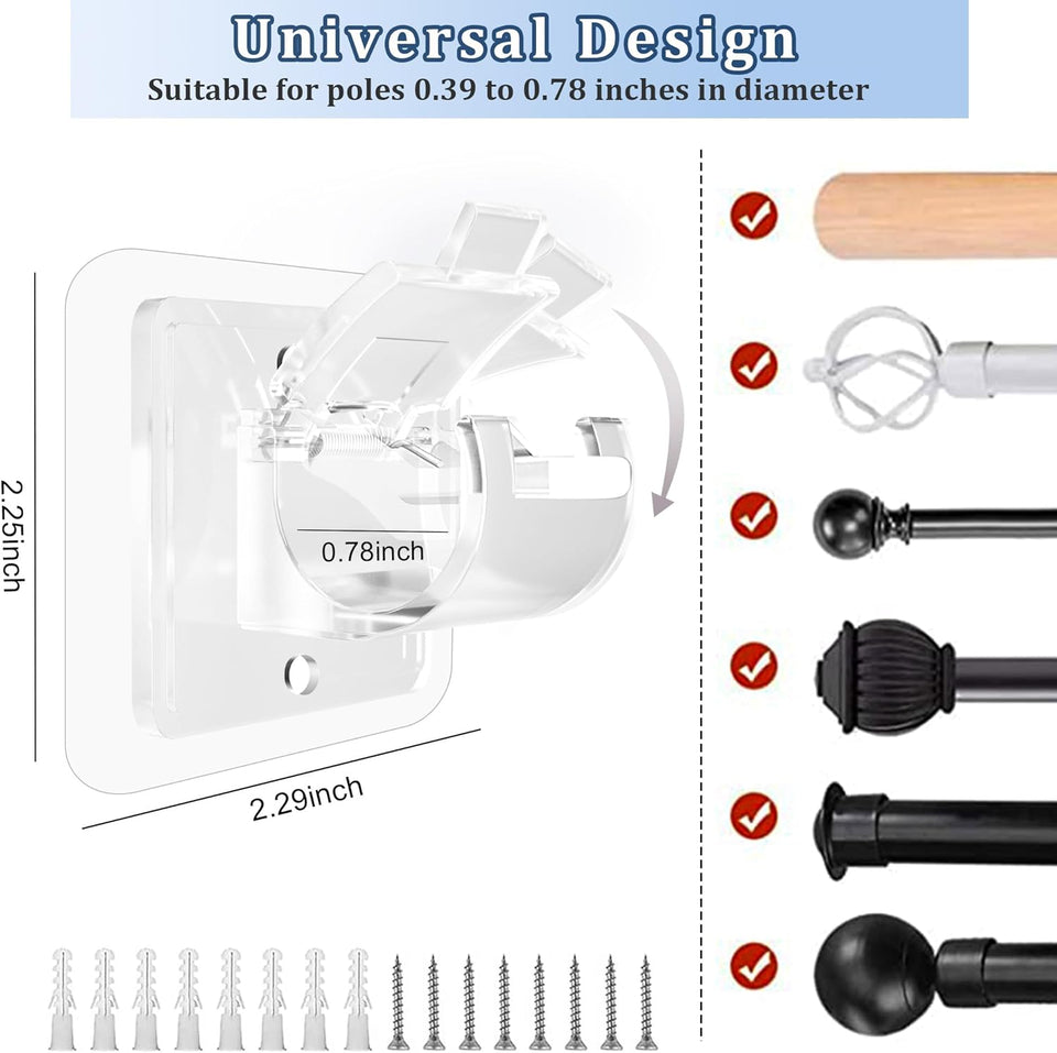 No Drill Self Adhesive Curtain Rod Brackets