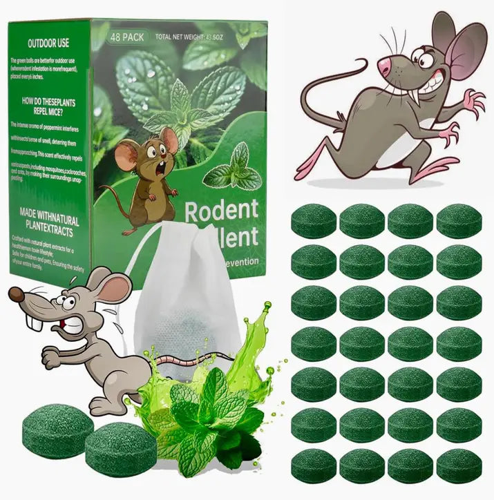 Peppermint Oil Rat Repellent Balls for Home | Pack of 12