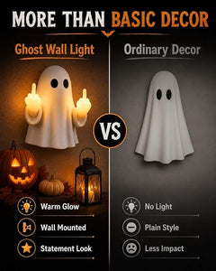 Halloween Ghost Middle Finger Glow Night Light