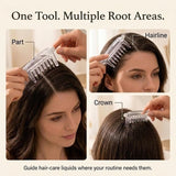 Scalp Oil Applicator Comb 6 Roller Tips