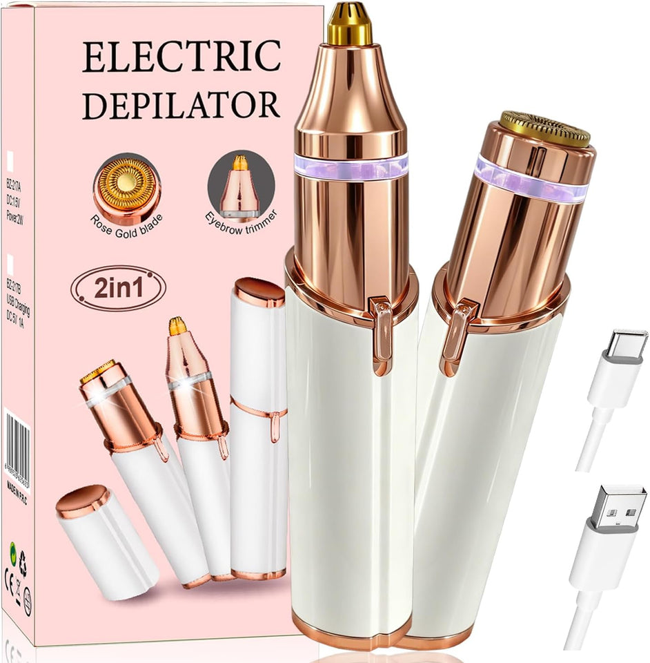 2-in-1 Facial Hair Remover with LED