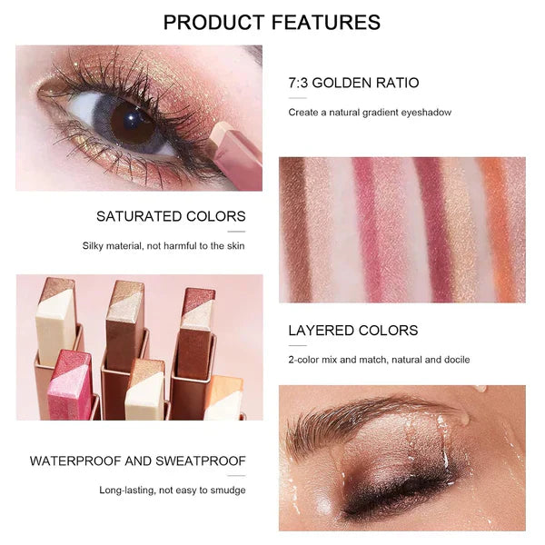 12 Colors Glitter Eye-shadow Stick Set