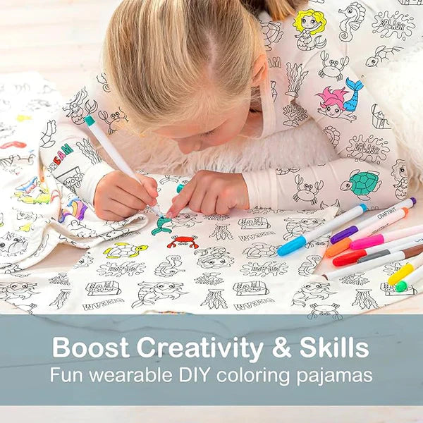 Kids Coloring Pajamas set