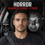 2 Pack Scary Headrest Covers for Cars