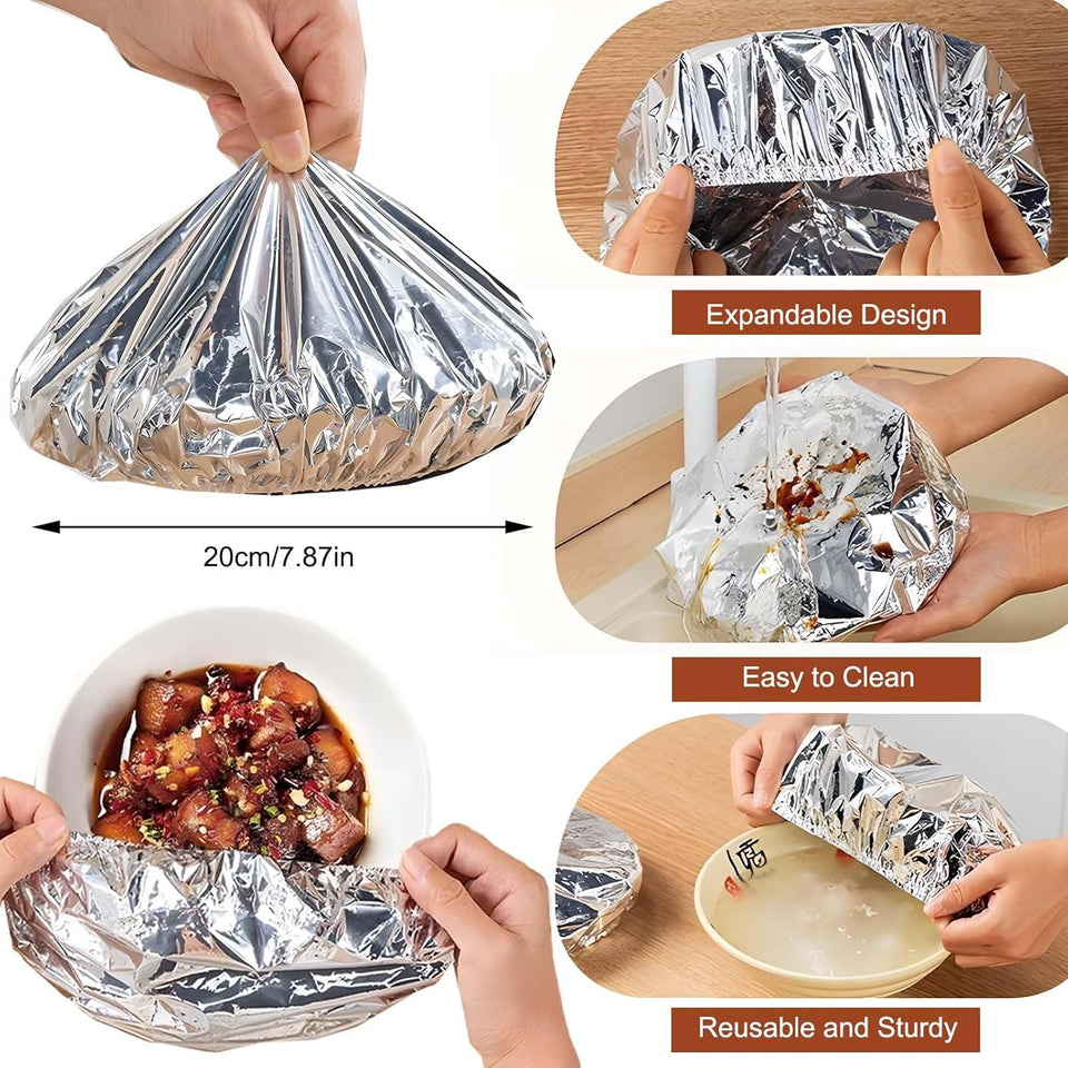 REUSABLE ALUMINUM FOIL FOOD COVER