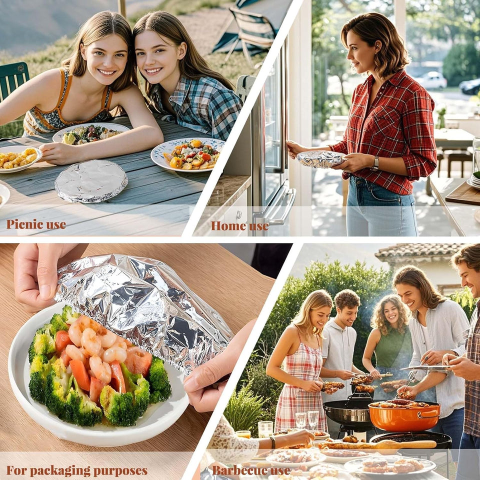 REUSABLE ALUMINUM FOIL FOOD COVER