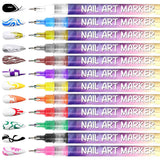 12 Colors 3D Nail Art Pens