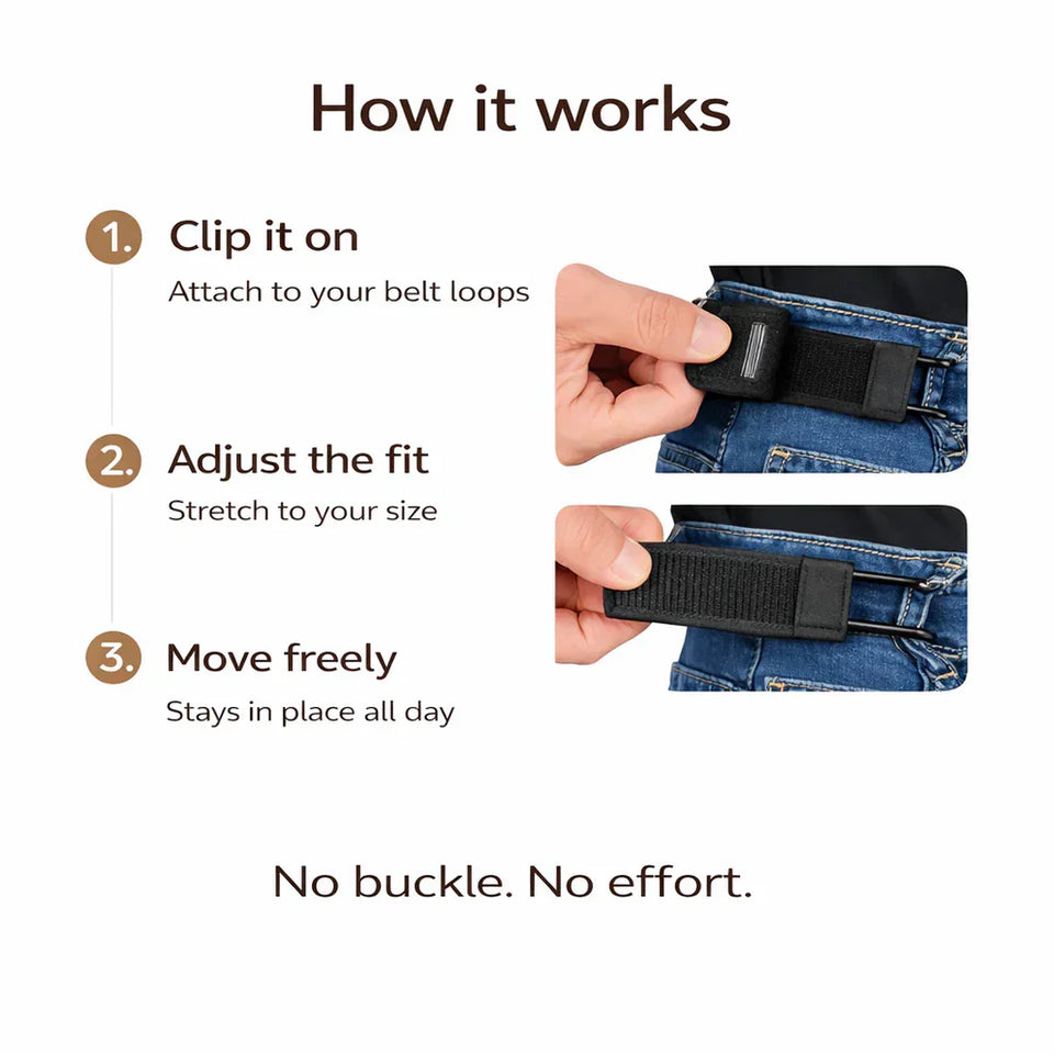 Invisible Buckle Free Belt