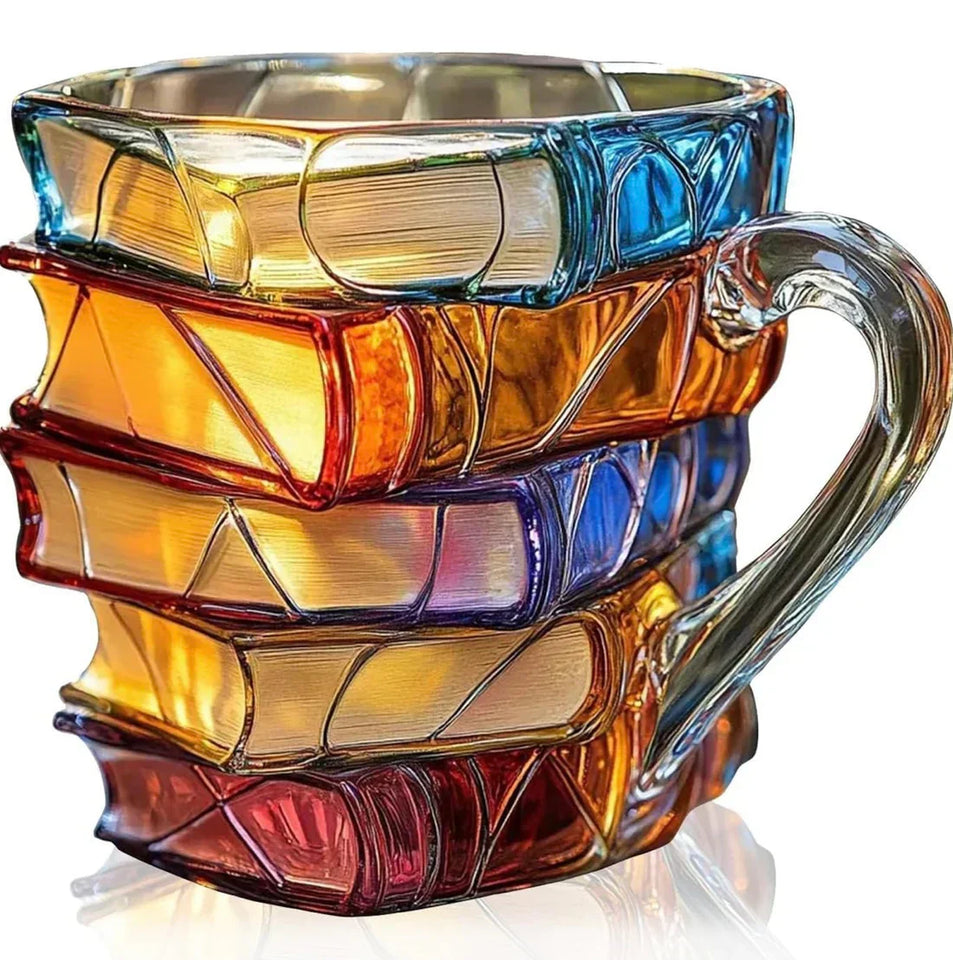 Painted Book Mug