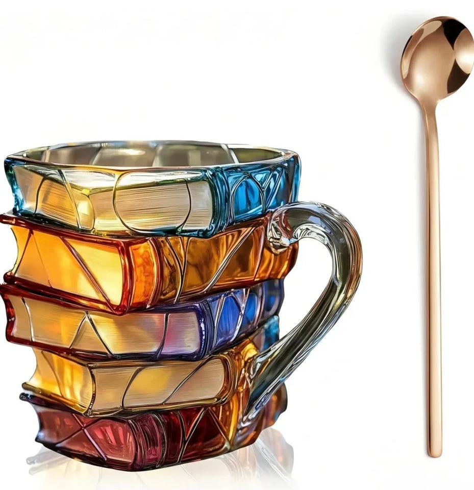 Painted Book Mug