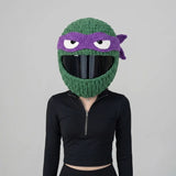 Plush Crochet Motorcycle Helmet Cover