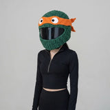Plush Crochet Motorcycle Helmet Cover