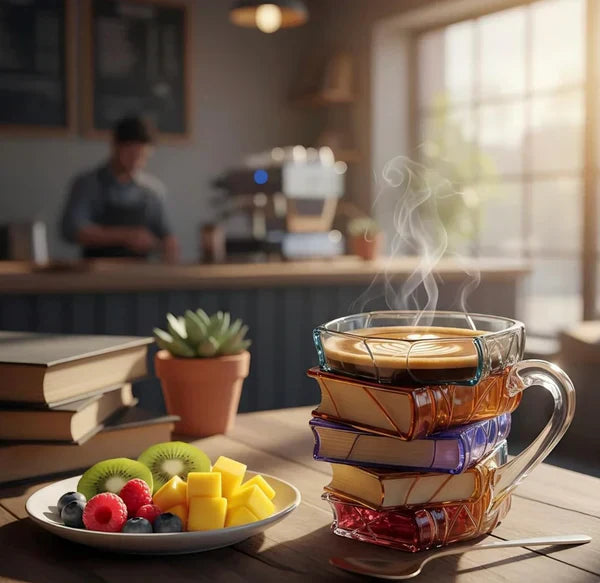 Painted Book Mug
