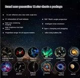 Mini proyector de luz nocturna de galaxia y estrellas 2 en 1