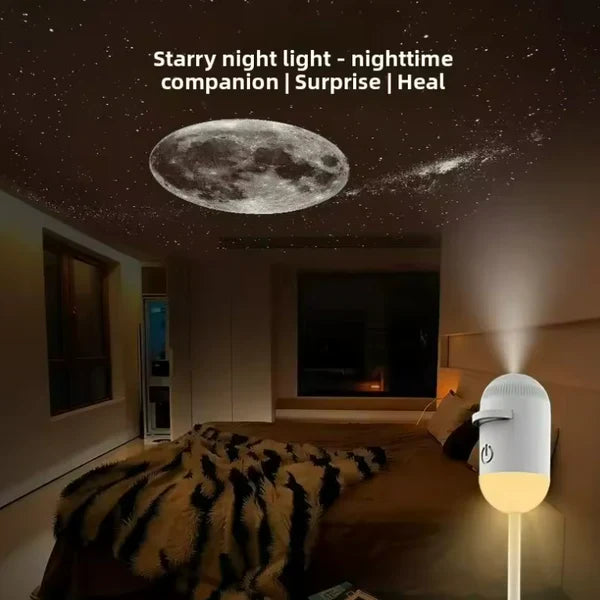 2-in-1 Mini Galaxy Star Projector Night Light