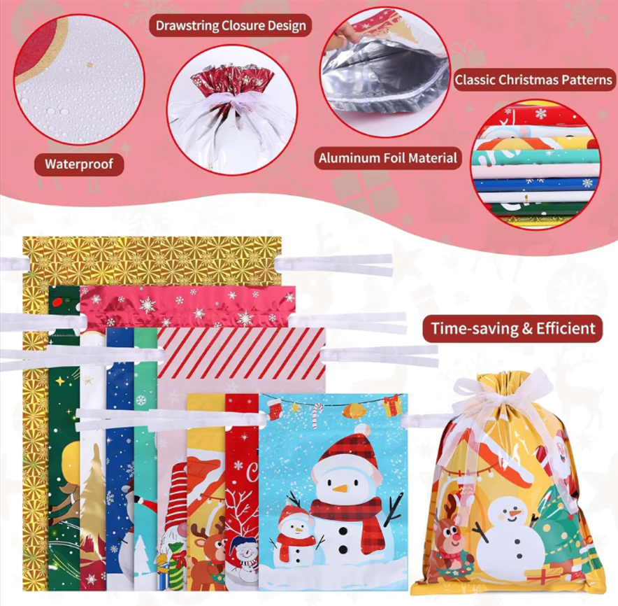 Christmas Foil 32 Gift bags