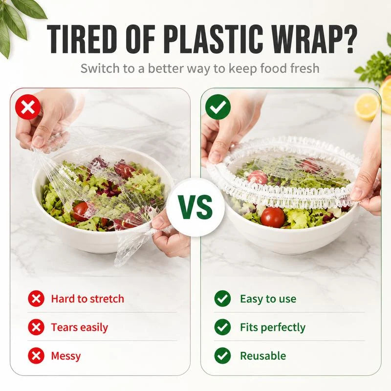 Elastic Disposable Food Covers Set