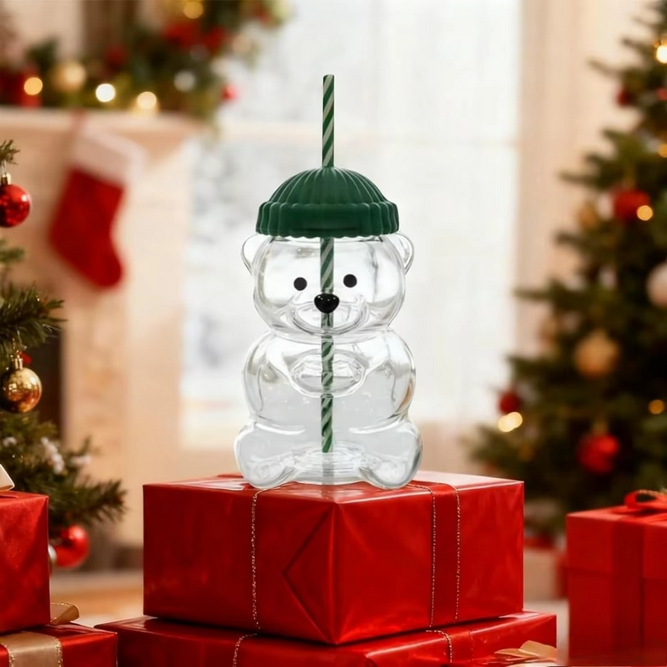 Cute Bear Glass Cup