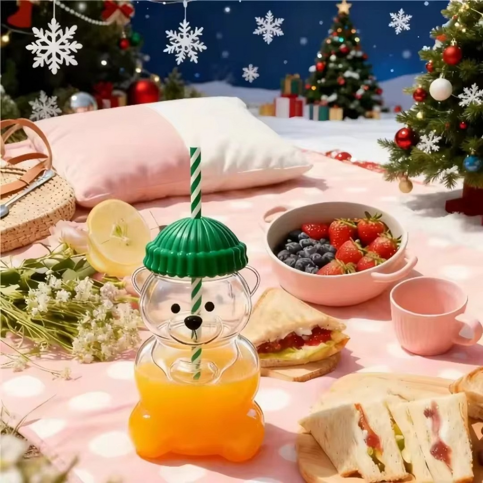 Cute Bear Glass Cup