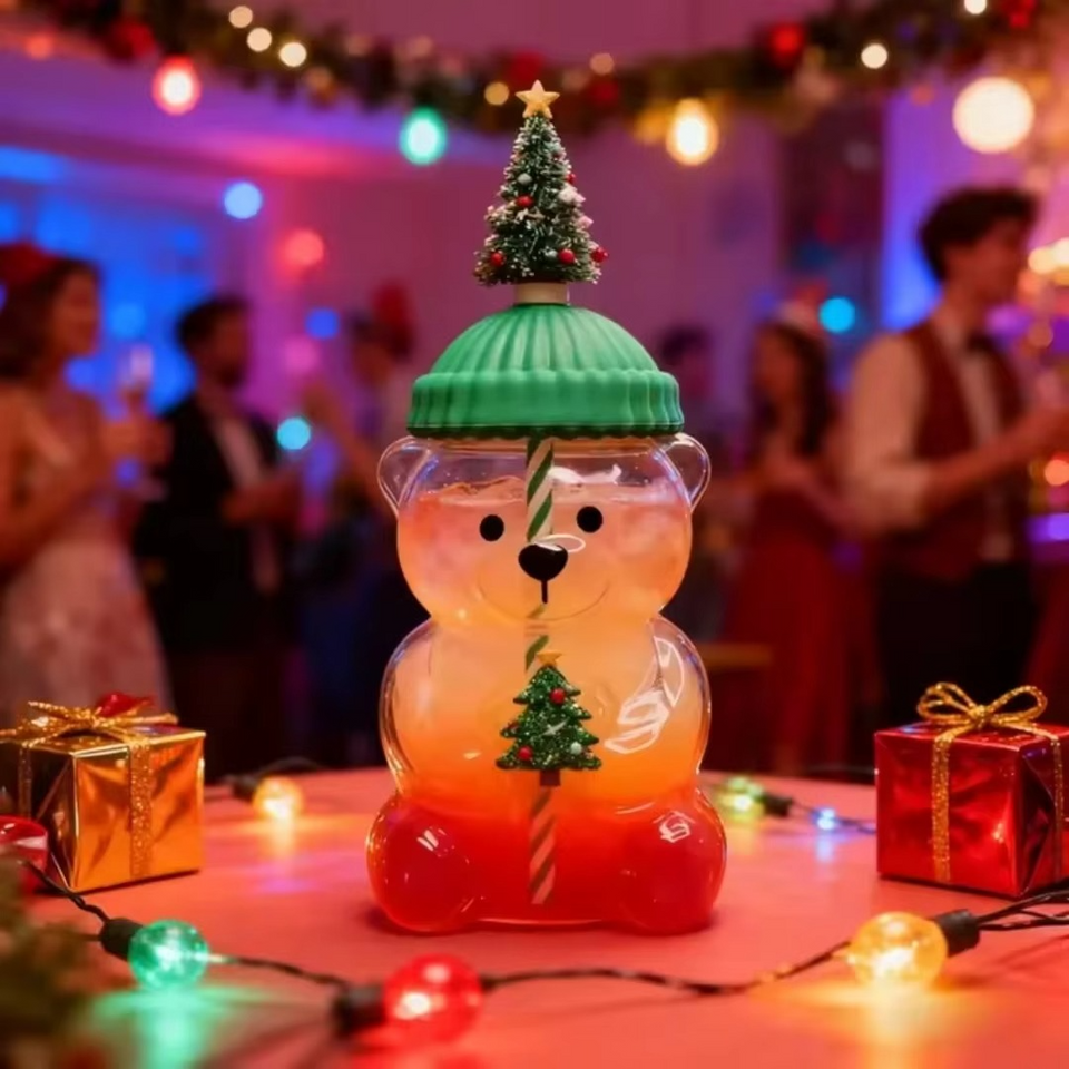 Cute Bear Glass Cup