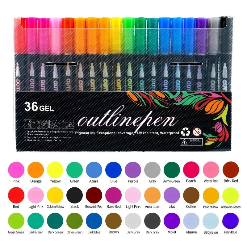 Glitter Outline Paint Markers