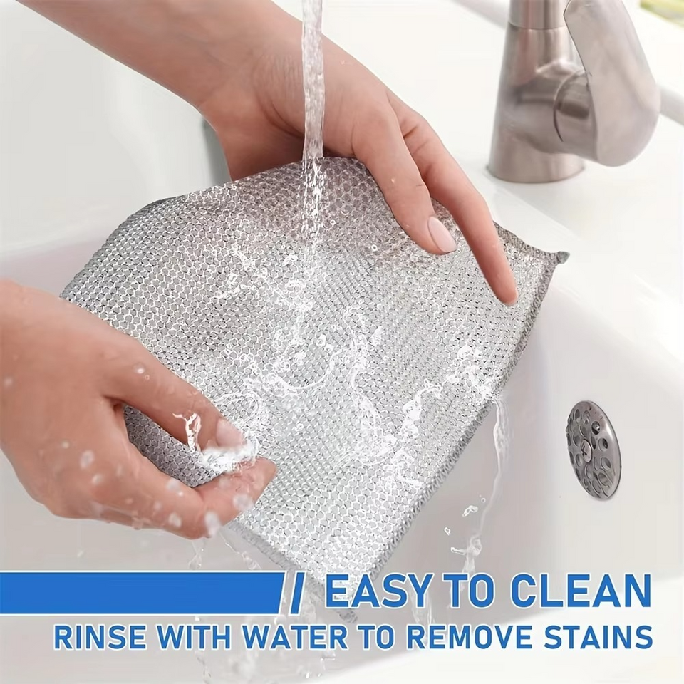 Double Layer Steel Scrub Cloth