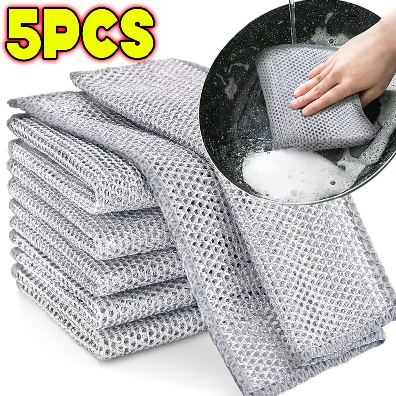 Double Layer Steel Scrub Cloth
