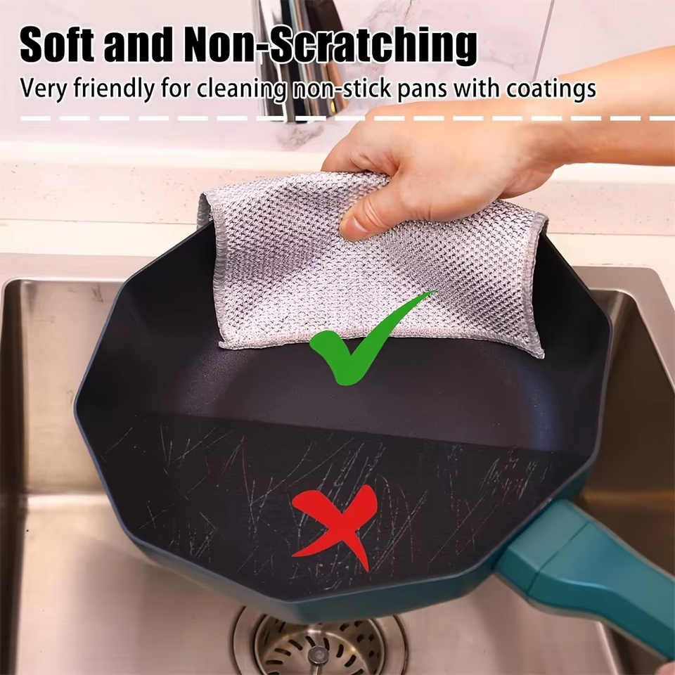 Double Layer Steel Scrub Cloth