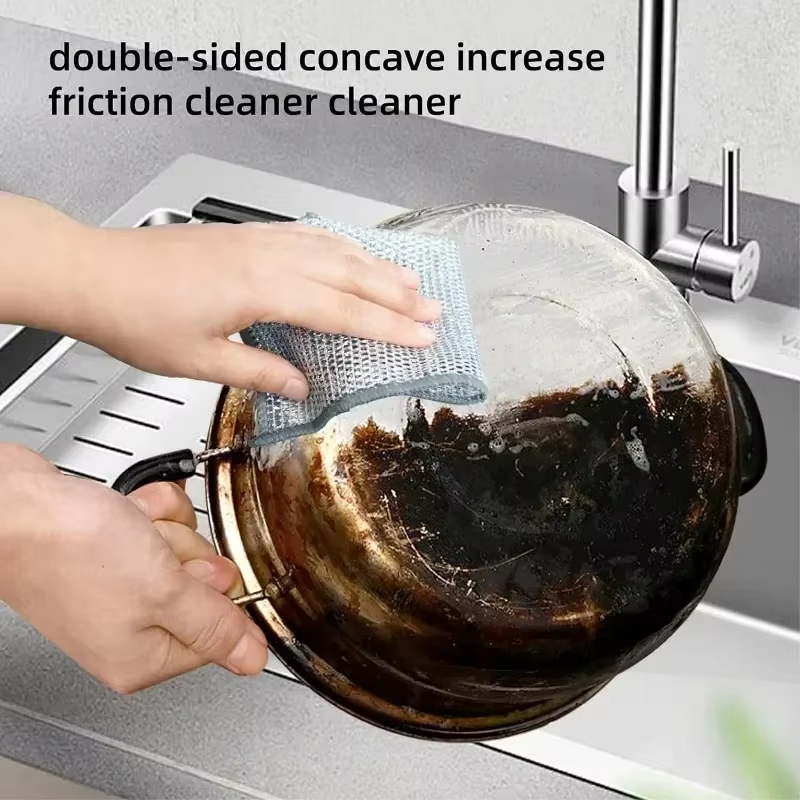 Double Layer Steel Scrub Cloth