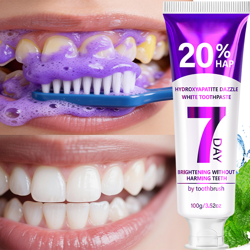 Pasta de dientes blanqueadora morada Real Glow™