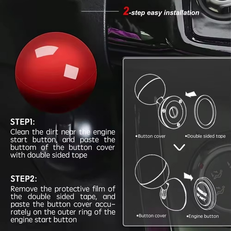 Car One Click Start Button 2Pcs, 4Pcs, 8Pcs