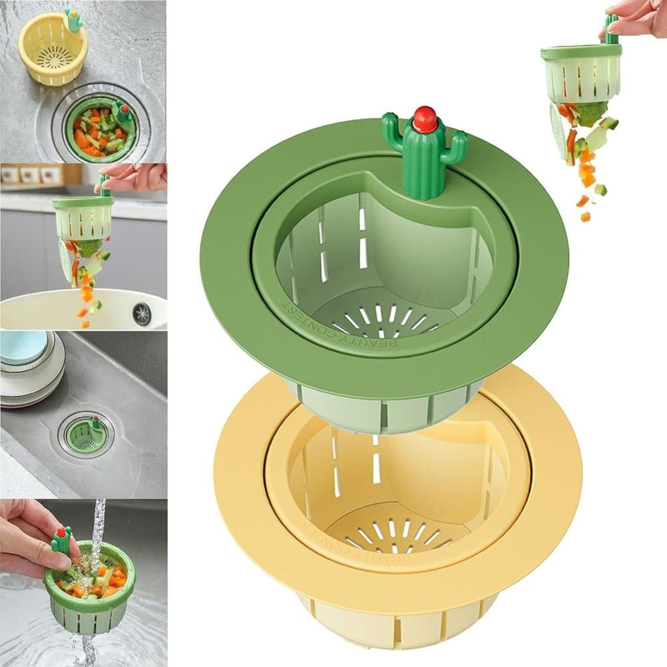 Sink Drain Basket Cartoon Cactus