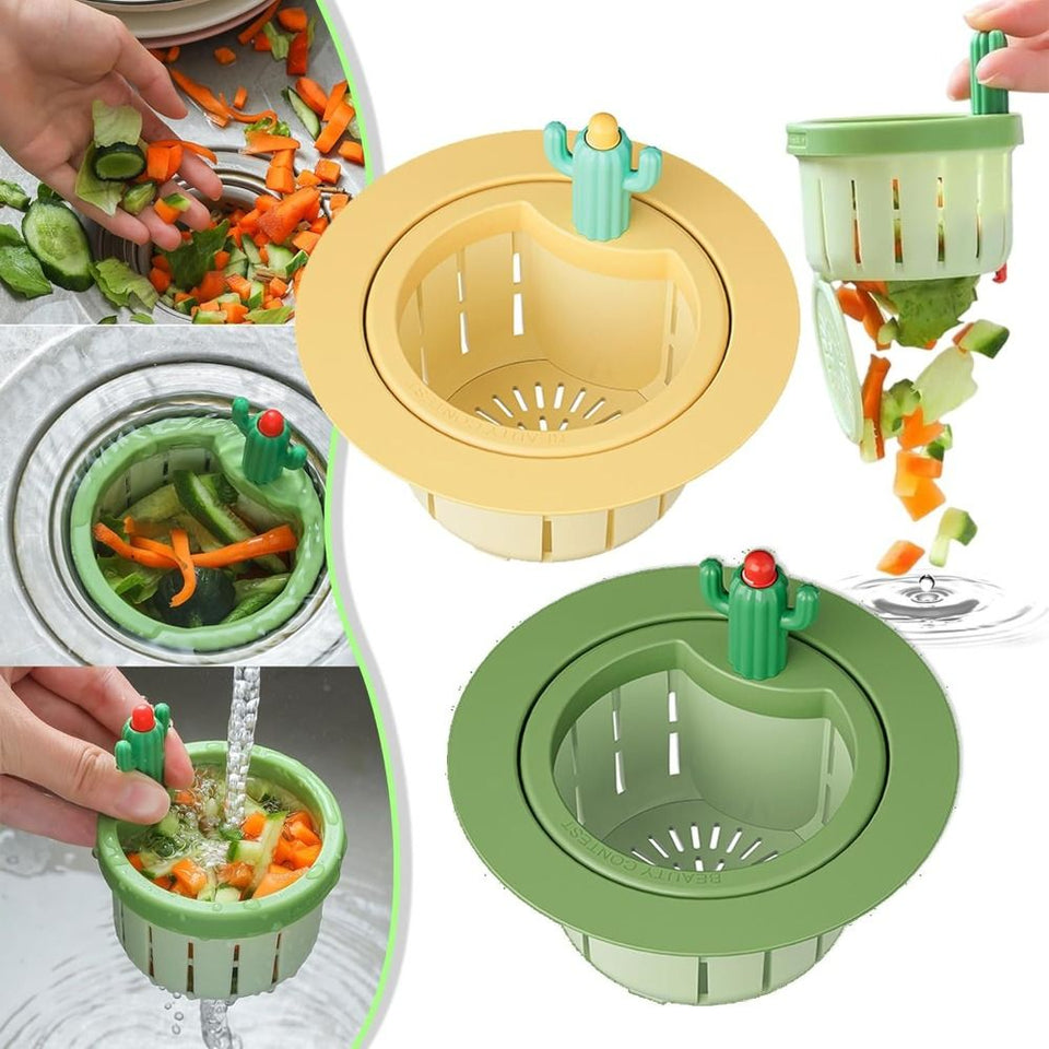 Sink Drain Basket Cartoon Cactus