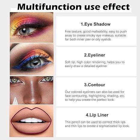 Multicolor Waterproof Gel Eyeliner Set