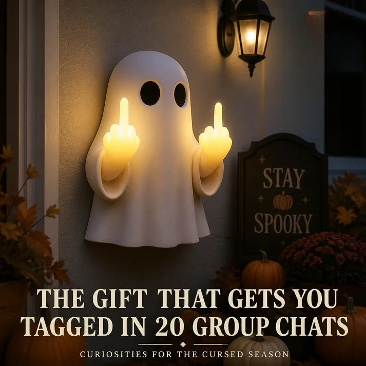 Halloween Ghost Middle Finger Glow Night Light